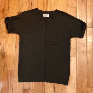 Army Green T-shirt Sweater